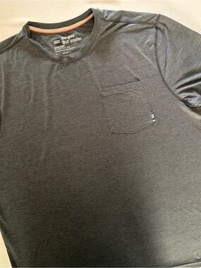 SAXX DropTemp XL Gray Performance Pocket T-Shirt Cooling Crew Neck